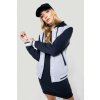 UNISEX TEDDY JACKET WITH HOOD Oxford Grey/Navy/White (Vyberte barvu Oxford šedá / námořnická modrá / bílá, Velikost XS)