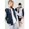 UNISEX TEDDY JACKET WITH HOOD Oxford Grey/Navy/White (Vyberte barvu Oxford šedá / námořnická modrá / bílá, Velikost XS)