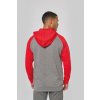 UNISEX TWO-TONE ZIPPED HOODED FLEECE JACKET Grey Heather/Black (Vyberte barvu šedá žíhaná / černá, Velikost XS)