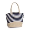 JUTE CANVAS DUFFEL SHOPPING BAG Natural/Navy (Vyberte barvu přírodní / námořnická modrá, Velikost U)
