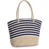 JUTE CANVAS DUFFEL SHOPPING BAG Natural/Navy (Vyberte barvu přírodní / námořnická modrá, Velikost U)