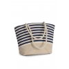 JUTE CANVAS DUFFEL SHOPPING BAG Natural/Navy (Vyberte barvu přírodní / námořnická modrá, Velikost U)