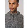 ZIP NECK HOODED SPORTS SWEATSHIRT Navy (Vyberte barvu námořnická modrá, Velikost L)