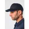 OEKOTEX CERTIFIED 6 PANELS CAP WITH SANDWICH PEAK Black/White (Vyberte barvu černá / bílá, Velikost U)