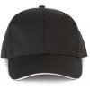 OEKOTEX CERTIFIED 6 PANELS CAP WITH SANDWICH PEAK Black/White (Vyberte barvu černá / bílá, Velikost U)