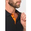 MEN'S SHORT-SLEEVED CONTRASTING DAYTODAY POLO SHIRT Navy/Fluorescent Yellow (Vyberte barvu Navy/Fluorescent Yellow, Velikost S)