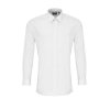 MEN’S LONG SLEEVE FITTED POPLIN SHIRT Black (Vyberte barvu černá, Velikost S)