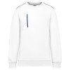 UNISEX DAYTODAY CONTRASTING POCKET SWEATSHIRT White/Navy (Vyberte barvu bílá / námořnická modrá, Velikost XS)
