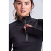 WOMEN'S COOL FLEX 1/2 ZIP TOP Jet Black (Vyberte barvu tryskáčově černá, Velikost XS)