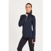 WOMEN'S COOL FLEX 1/2 ZIP TOP Jet Black (Vyberte barvu tryskáčově černá, Velikost XS)