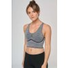 LADIES' SEAMLESS ADJUSTABLE SPORTS BRA Storm Grey Melange (Vyberte barvu šedá bouře melír, Velikost S/M)