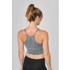 LADIES' SEAMLESS ADJUSTABLE SPORTS BRA Storm Grey Melange (Vyberte barvu šedá bouře melír, Velikost S/M)