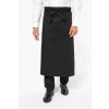 POLYCOTTON EXTRA-LONG APRON Black (Vyberte barvu černá, Velikost U)