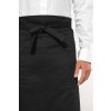 POLYCOTTON EXTRA-LONG APRON Black (Vyberte barvu černá, Velikost U)