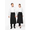 POLYCOTTON EXTRA-LONG APRON Black (Vyberte barvu černá, Velikost U)