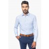 MEN LONG-SLEEVED EASY CARE SHIRT WITHOUT POCKET Oxford Blue (Vyberte barvu Oxford modrá, Velikost S)
