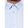 MEN LONG-SLEEVED EASY CARE SHIRT WITHOUT POCKET Oxford Blue (Vyberte barvu Oxford modrá, Velikost S)