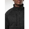 MEN'S FULL ZIP HEATHER JACKET Dark Grey Melange (Vyberte barvu tmavě šedý melír, Velikost S)