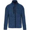 MEN'S FULL ZIP HEATHER JACKET Dark Grey Melange (Vyberte barvu tmavě šedý melír, Velikost S)