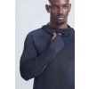 MENS COOL COWL NECK TOP Black Slate Melange (Vyberte barvu černá břidlicová žíhaná, Velikost S)