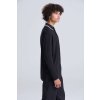 LONG SLEEVE TIPPED 100 POLO Deep Black/White (Vyberte barvu Deep Black/White, Velikost S)