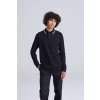 LONG SLEEVE TIPPED 100 POLO Deep Black/White (Vyberte barvu Deep Black/White, Velikost S)