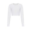 WOMEN'S L/S CROPPED T Heather Black (Vyberte barvu černá žíhaná, Velikost XS)