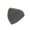 KNITTED BEANIE WITH RECYCLED YARN Dark Indigo Heather (Vyberte barvu Dark Indigo Heather, Velikost U)
