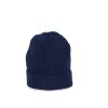 KNITTED BEANIE WITH RECYCLED YARN Dark Indigo Heather (Vyberte barvu Dark Indigo Heather, Velikost U)