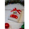 OLIMA CHRISTMAS TOWEL - CHRISTMAS SHOPPING Sand (Vyberte barvu písková, Velikost 45X70)