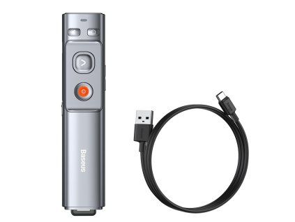 eng pl Baseus Orange Dot Wireless Presenter Red Laser Charging version gray WKCD000013 74035 1
