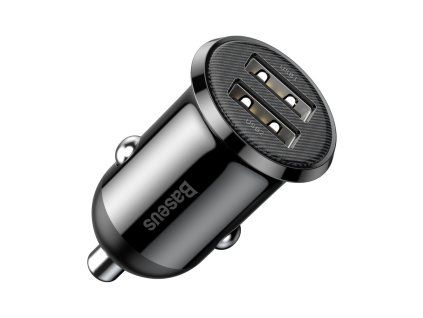 eng pl Baseus Grain Pro car charger 2x USB 4 8 A black CCALLP 01 67283 1