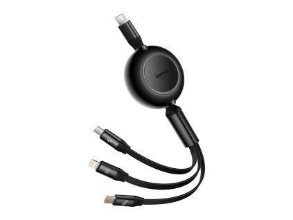 eng pl Baseus Bright Mirror 2 retractable cable 3in1 USB Type C micro USB Lightning USB Type C 3 5A 1 1m black CAMJ010201 96882 1