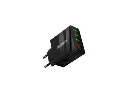 7596 choetech nabijecka 3x usb typ a 5v 3a cerna c0027 black cerna