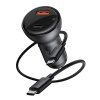 eng pl Baseus car charger USB USB Type C 45 W 5 A SCP Quick Charge 4 0 Power Delivery 3 0 LCD display USB Typ C USB Typ C cable black TZCCBX C0G 60940 1