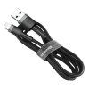 eng pl Baseus Cafule Cable durable nylon cord USB Lightning QC3 0 2 4A 1M black gray CALKLF BG1 46806 1