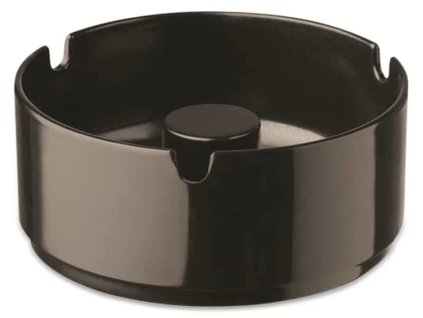 APS GERMANY Popolník APS Casual, Ø 9,5 cm, V: 4,5 cm, melamín, čierny