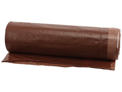 Vrecia na odpadky, 160l, 10 kusov, hnedé, so sťahovacou šnúrkou