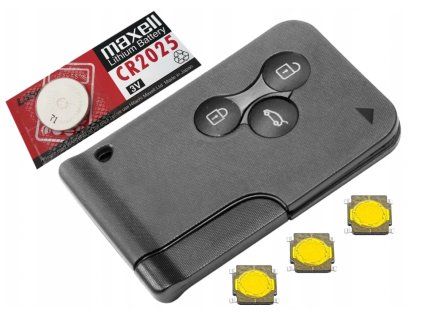 Ersatzschlüsselabdeckung (CARD) 3-TASTEN, RENAULT MEGANE SCENIC