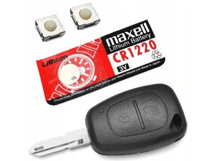 Spare key cover 2-button, RENAULT TRAFIC, MASTER, KANGOO (NE73) + gift