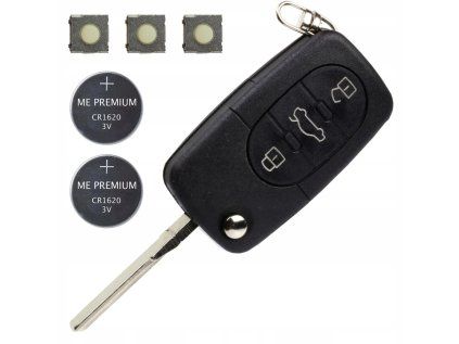 Spare key cover 3-button AUDI (HU66) + Battery