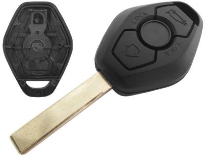Spare key cover 3-button, BMW 3 E46 5 E39 7 E38 X5 E53 (HU92)