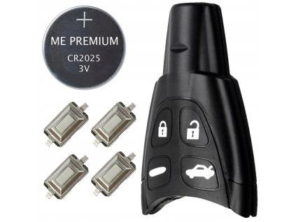 Replacement key cover 4-button, SAAB 93 9-3 95 9-5 + microswitch