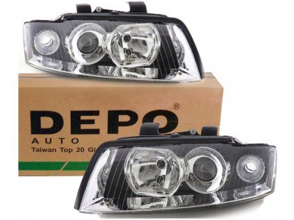 Front lights AUDI A4 B6, H7+H7 (00-04) L+P DEPO