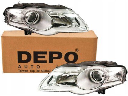 Front lights VW PASSAT B6 (05-10) L+P DEPO
