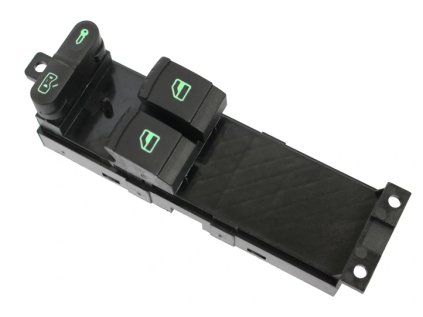 ŠKODA Fabia Octavia Fensterheberschalter (grüne Hintergrundbeleuchtung) – 1J3959857