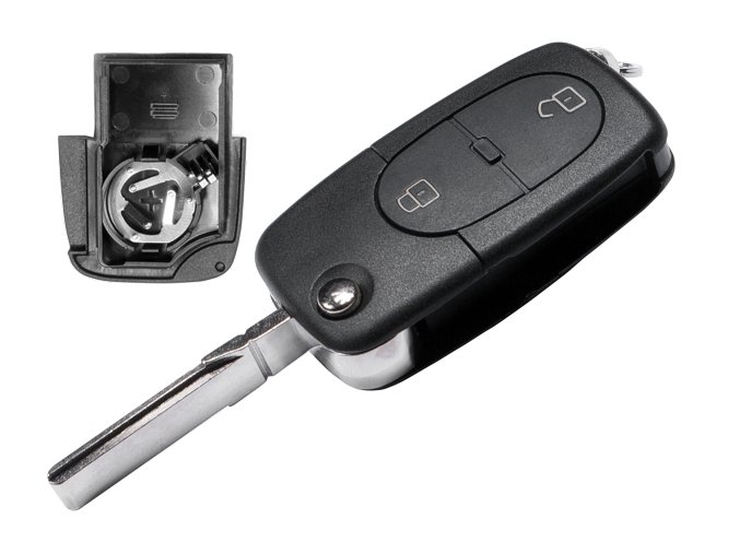 Náhradný obal kľúča 2-tlačítkový, AUDI A3 A4 A6 A8 TT HU66 (HAA)