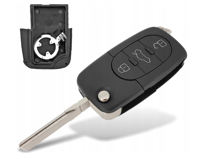 Ersatzschlüsseletui 3-Tasten, AUDI A3 A4 A6 A8 TT (HU66)