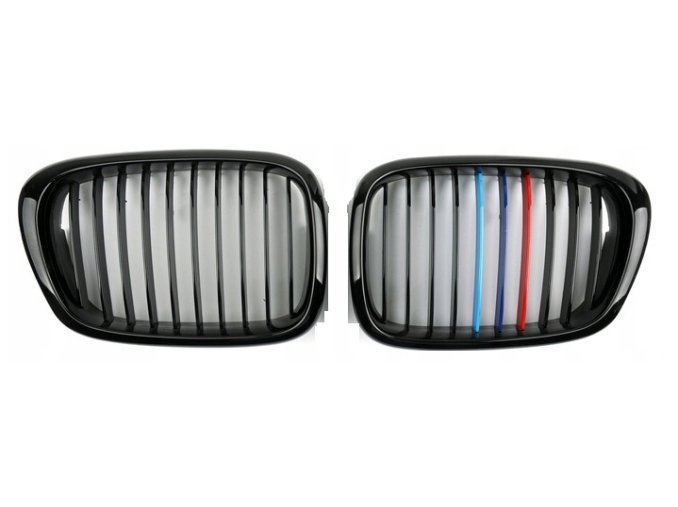 Predná maska, ľadvinky, mriežky BMW 5 E39 (00-04) TRIKOLORA ///M - sada L+P