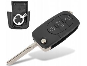Ersatzschlüsseletui 3-Tasten, AUDI A3 A4 A6 A8 TT (HU66)
